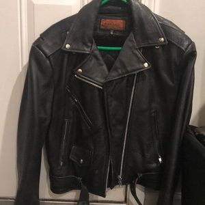 Black motorcycle bike jacket women’s size S